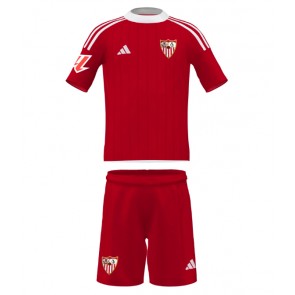 Sevilla Udebanetrøje Børn 2025-26 Kortærmet (+ Korte bukser)